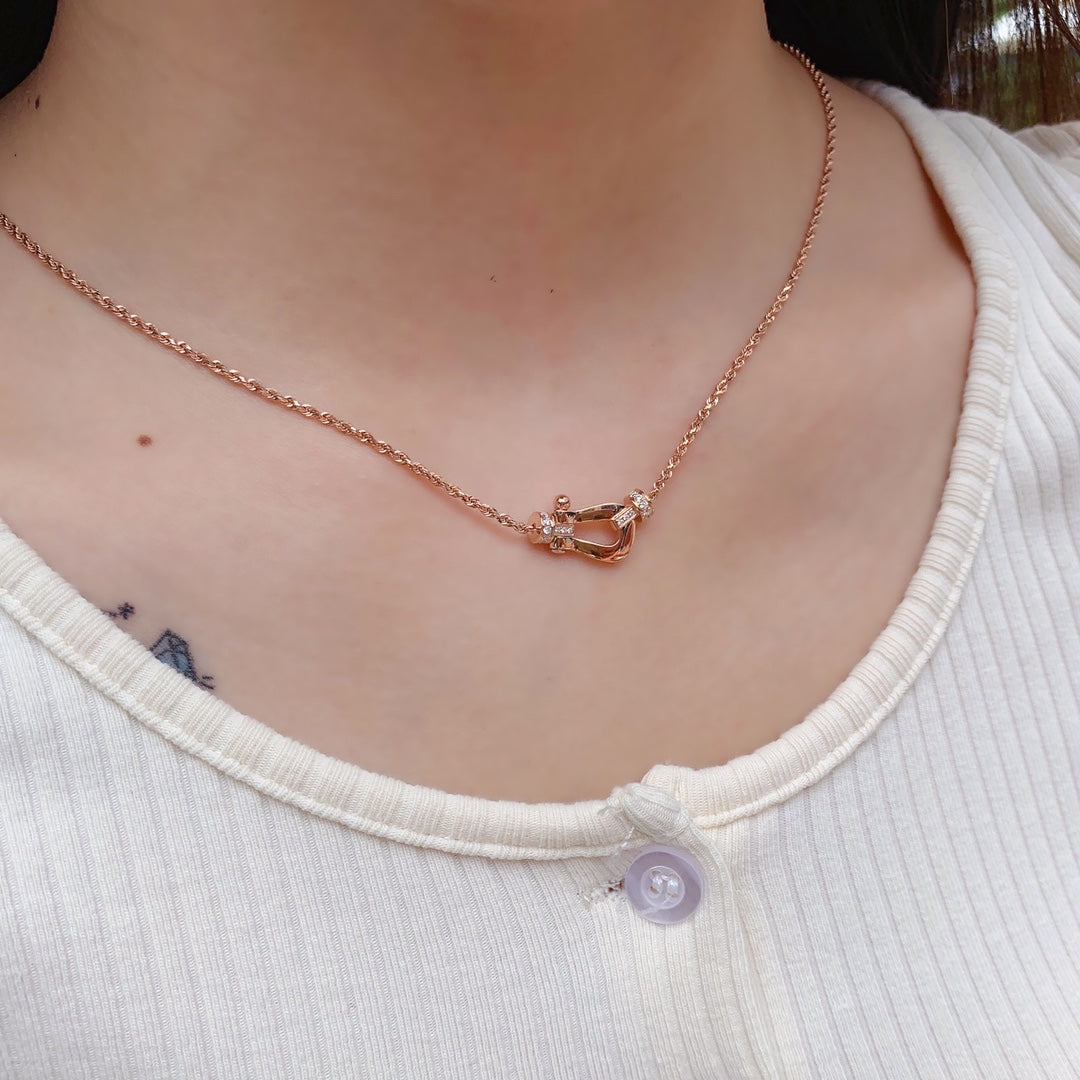 [Super CiCi ]FORCE 10 HALSKETTE AUS ROSÉGOLD MIT DIAMANTEN