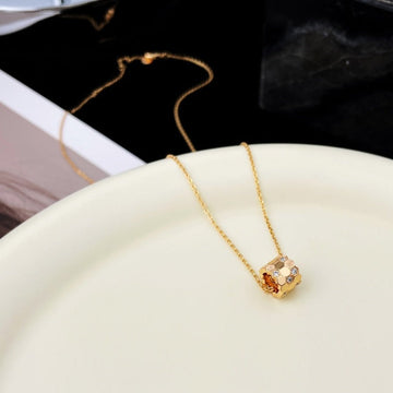 [Super CiCi ]BEE MINI ANHÄNGER DIAMANT-HALSKETTE