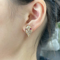 [Bieber Jewelry ]SERPENT DIAMOND STUD EARRINGS