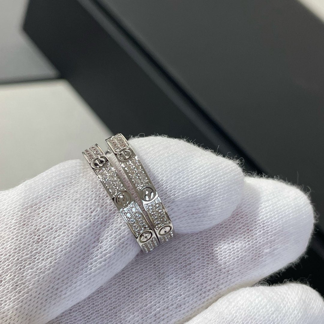 [Super CiCi ]LOVE DIAMOND SILBER-CREOLEN