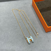 [Bieber Jewelry ]POP H SKY BLUE NECKLACE