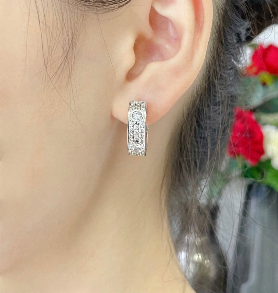 [Super CiCi ]5,5 MM DIAMANT-PAVÉ-OHRRINGE