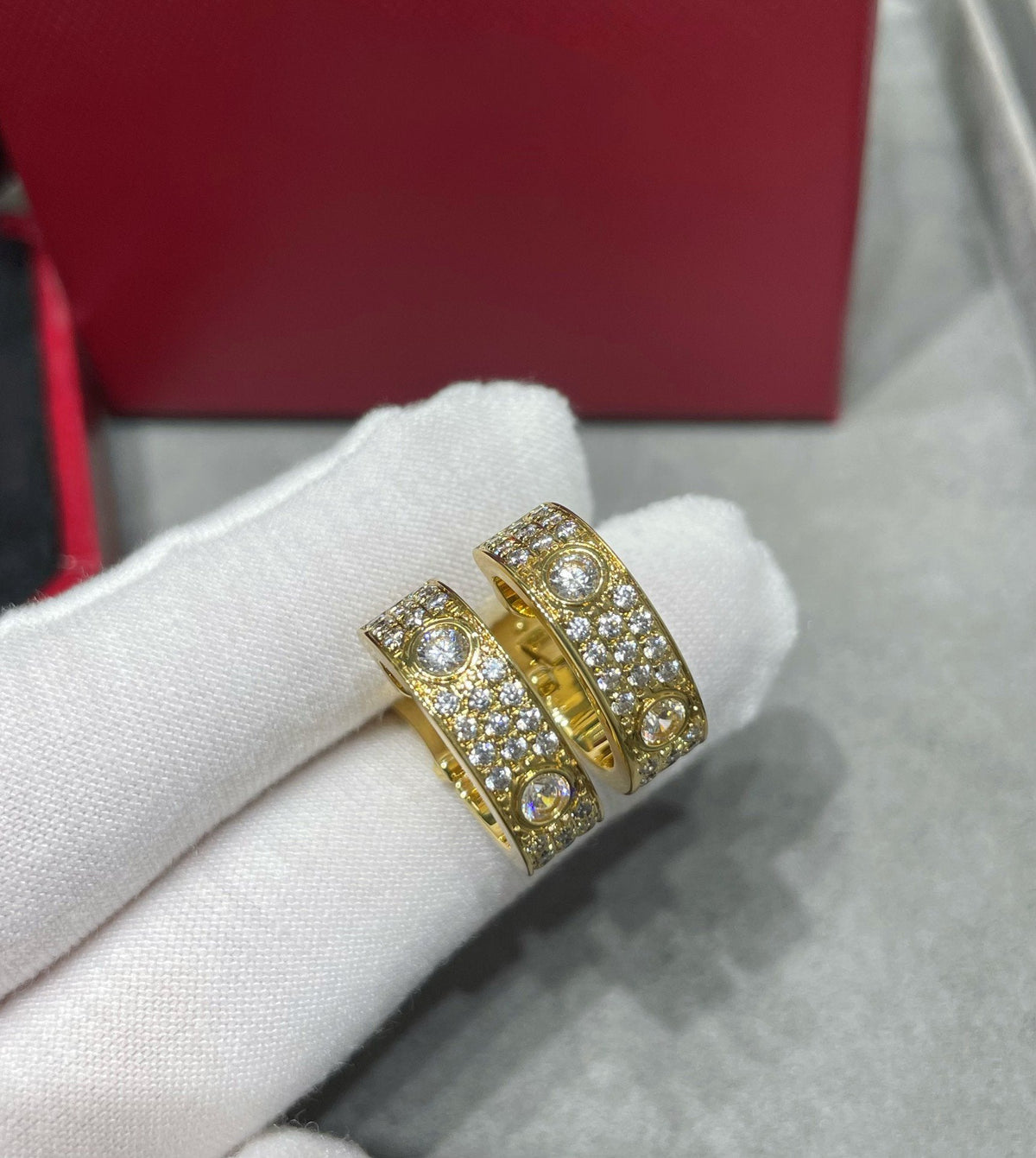 [Super CiCi ]5,5 MM DIAMANT-PAVÉ-OHRRINGE