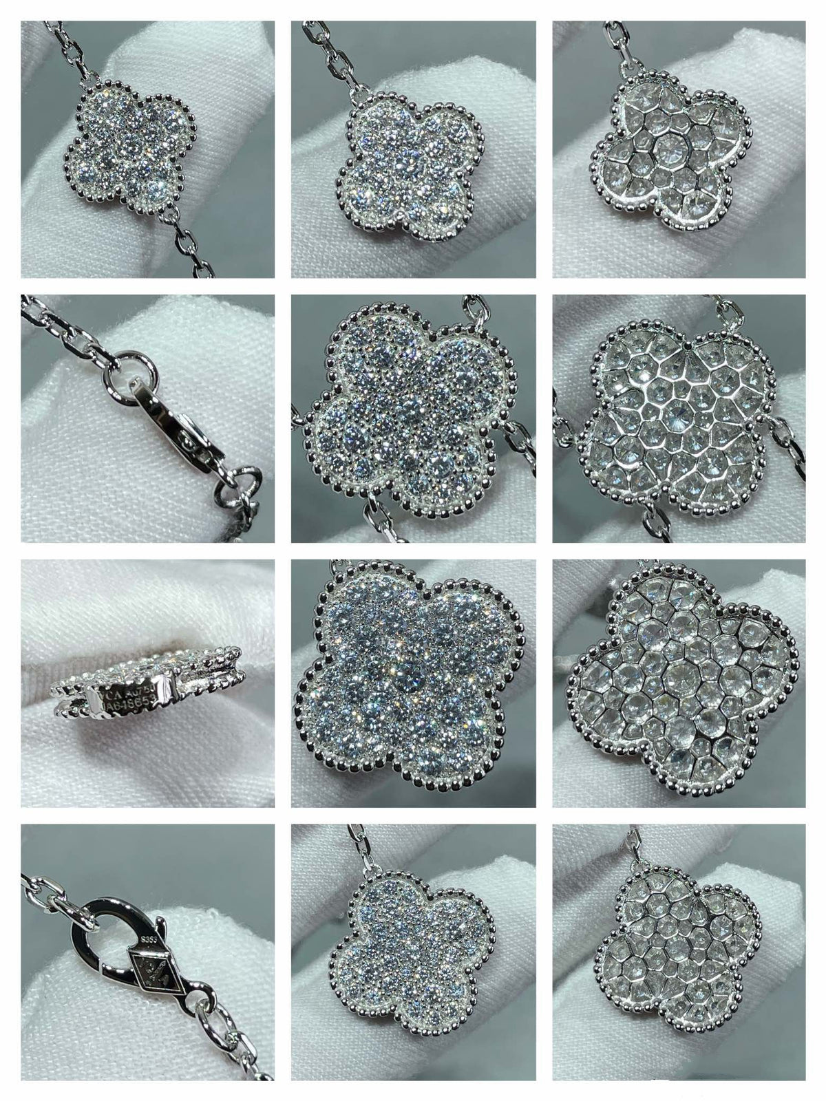 [Super CiCi] CLOVER 6-MOTIV-HALSKETTE MIT DIAMANT-PAVÉ