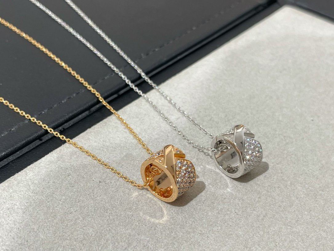 [Super CiCi ]LIENS EVIDENCE DIAMANT-PAVÉ-HALSKETTE