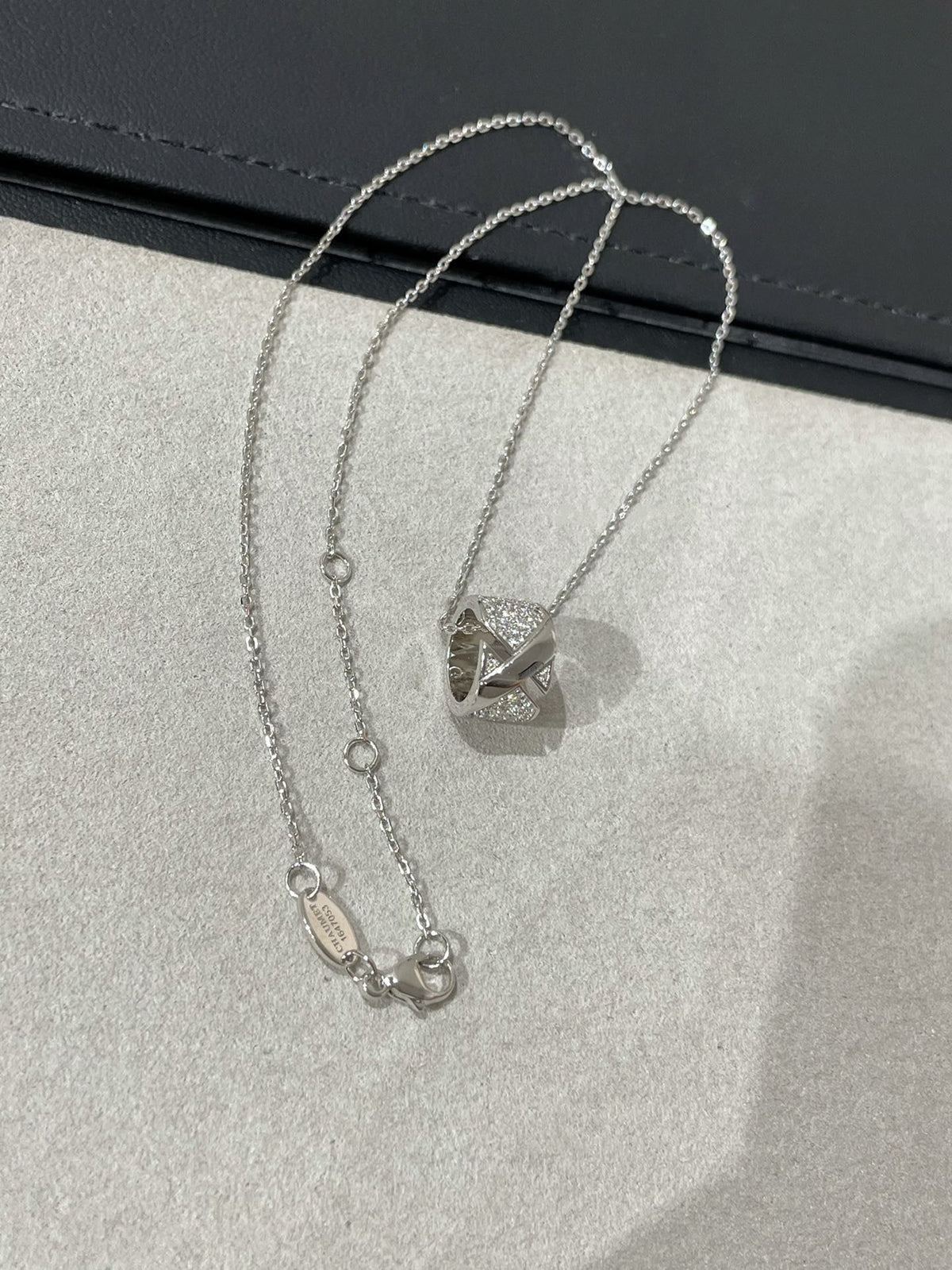 [Super CiCi ]LIENS EVIDENCE DIAMANT-PAVÉ-HALSKETTE