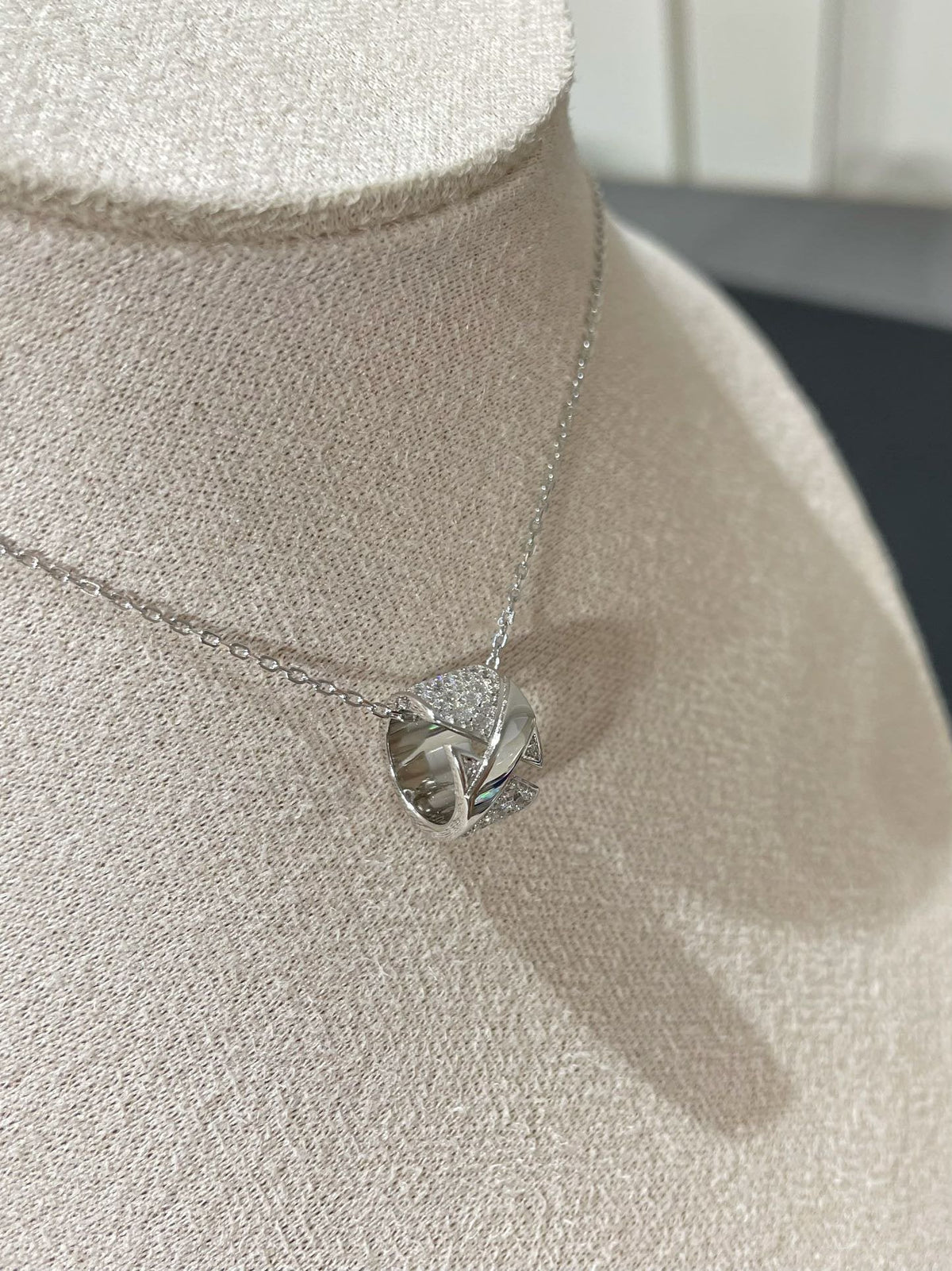 [Super CiCi ]LIENS EVIDENCE DIAMANT-PAVÉ-HALSKETTE