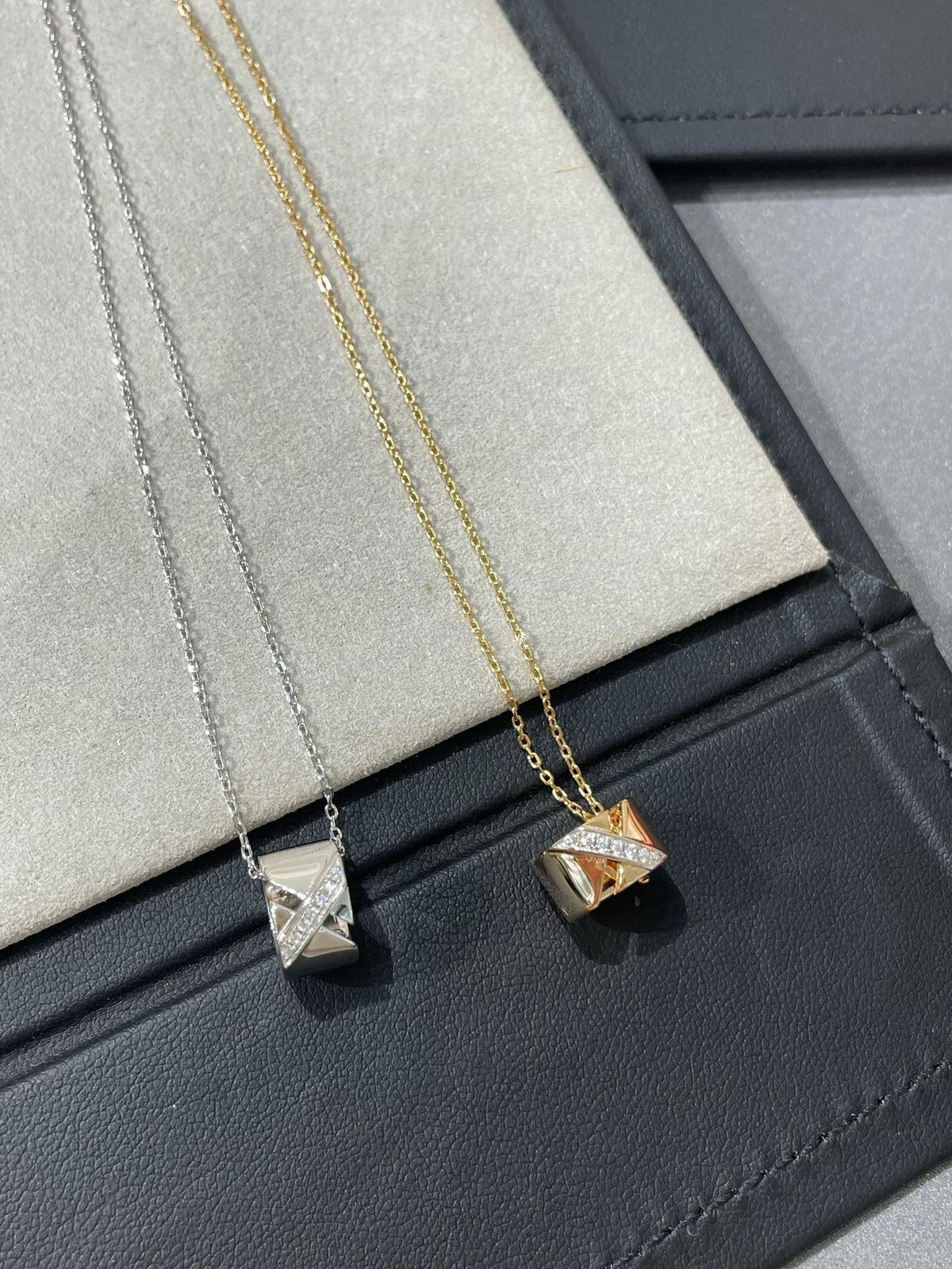[Super CiCi ]LIENS EVIDENCE DIAMANT-HALSKETTE