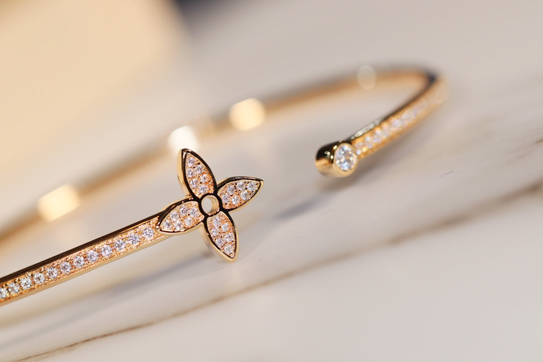 [Super CiCi ]IDYLLE GOLD-ARMBAND OFFEN MIT DIAMANT-PAVÉ