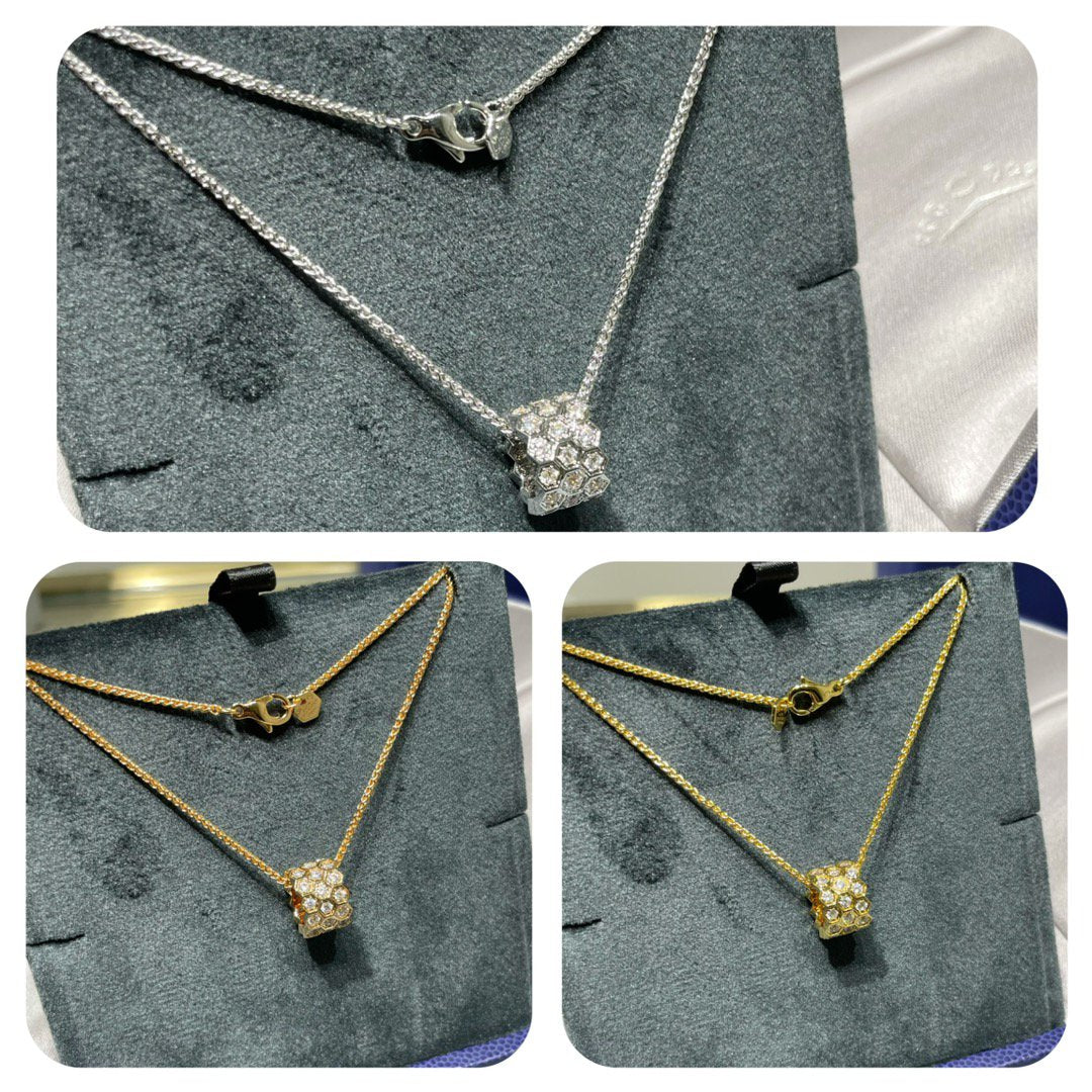 [Super CiCi ]BEE LOVE DIAMANT-PAVÉ-HALSKETTE MIT 3 REIHEN