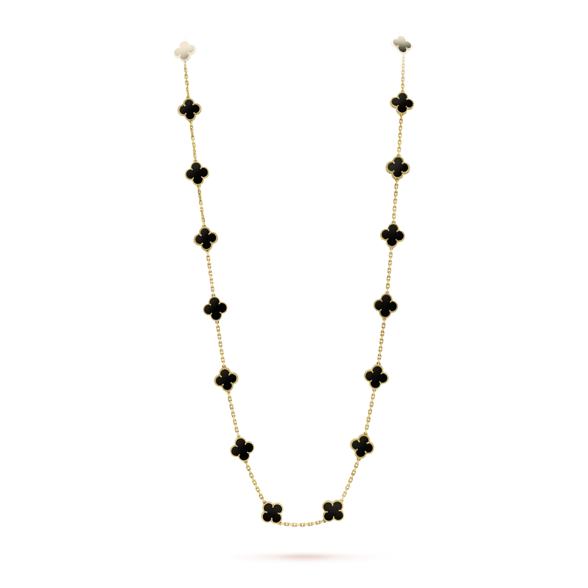 [Super CiCi ]CLOVER 20 MOTIVE ONYX HALSKETTE