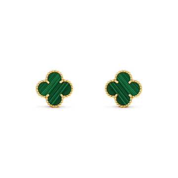 [Super CiCi ]CLOVER MEDIUM 1 MOTIV MALACHIT OHRRINGE