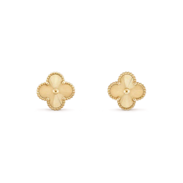 [Super CiCi ]CLOVER MINI 9.5MM LASER EARRINGS