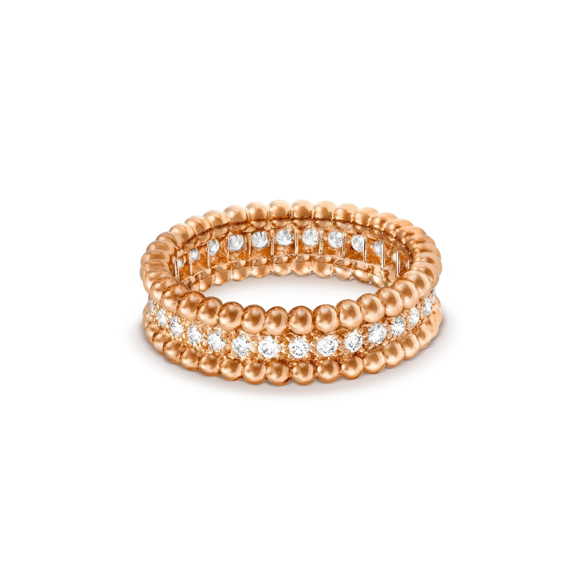 [Super CiCi ]PERLEE DIAMANT-RING AUS ROSÉGOLD
