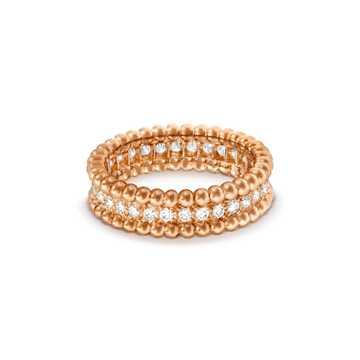 [Super CiCi ]PERLEE DIAMANT-RING AUS ROSÉGOLD