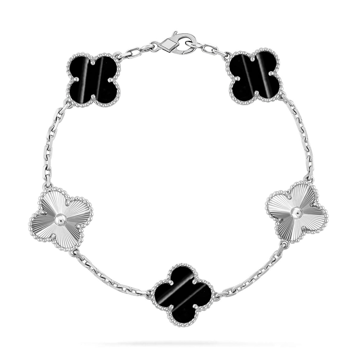 [Super CiCi ] CLOVER 5 MOTIF PULSAR STONE BRACELET COLLECTION