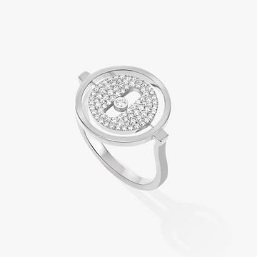 [Super CiCi]Lucky Move Paved Silver Diamond Ring