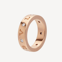[Bieber Jewelry ]ZERO 1 ESSENTIAL PINK GOLD BAND WITH DIAMONDS RING