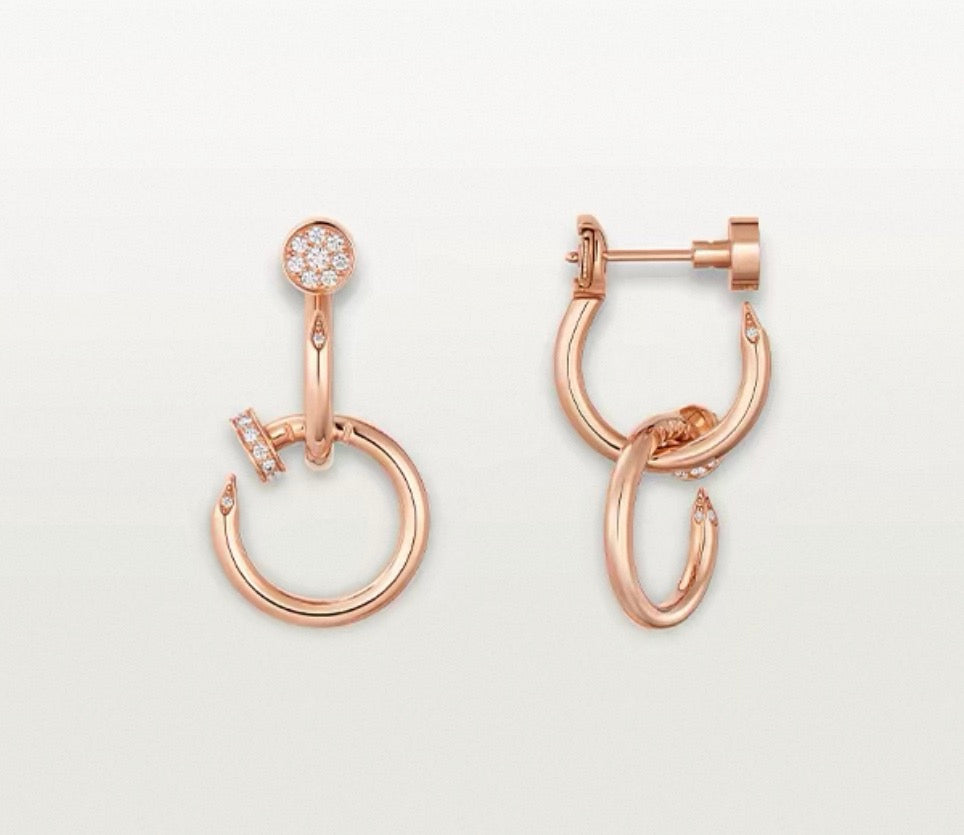 [Super CiCi] NAIL COLLECTION DIAMANT-SET DOPPEL-CREOLEN