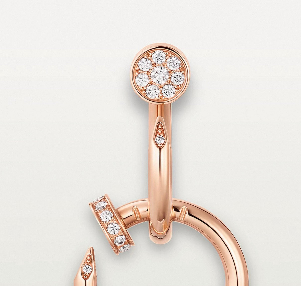 [Super CiCi] NAIL COLLECTION DIAMANT-SET DOPPEL-CREOLEN