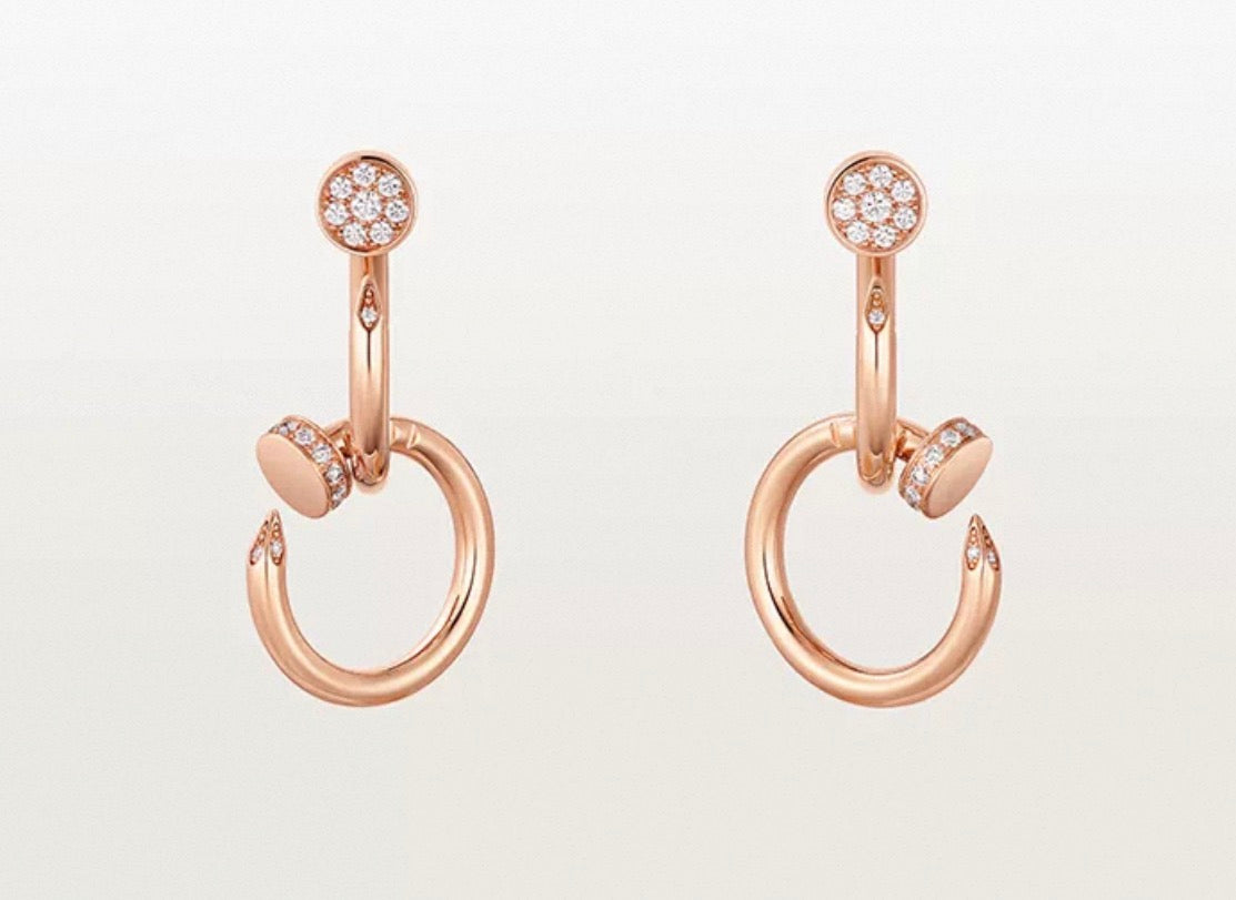 [Super CiCi] NAIL COLLECTION DIAMANT-SET DOPPEL-CREOLEN