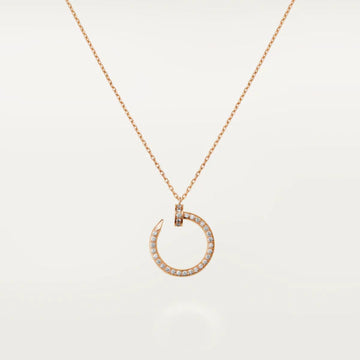 [Super CiCi ]JUSTE NECKLACE PINK GOLD DIAMONDS