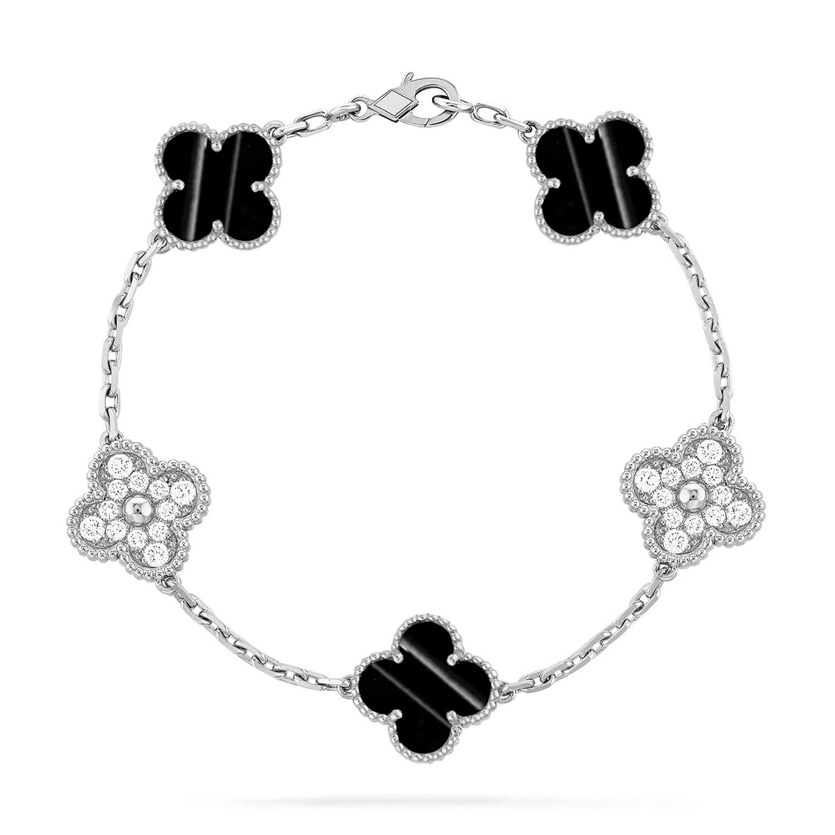 [Super CiCi ] CLOVER 5 MOTIF PULSAR STONE BRACELET COLLECTION