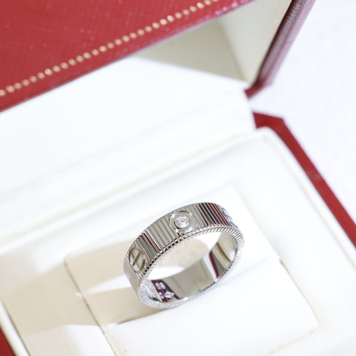 [Super CiCi]LOVE 6,5 MM UNLIMITED RING MIT 3 DIAMANTEN