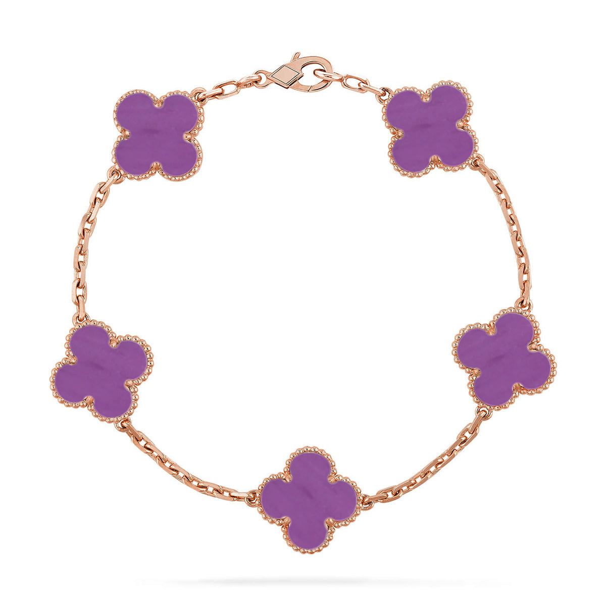 [Super CiCi ] CLOVER 5 MOTIF VIOLET BRACELET COLLECTION