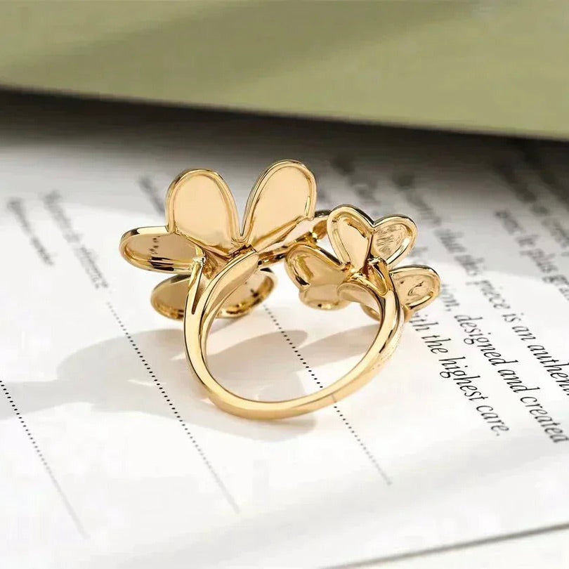[Super CiCi ]KLEEBLATT COSMOS GOLDDIAMANT-RING