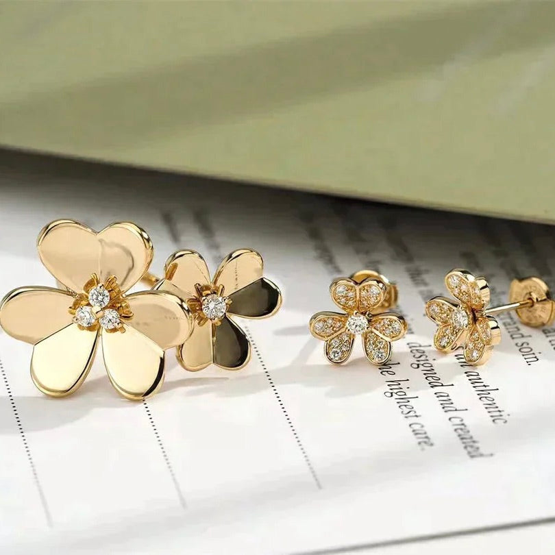 [Super CiCi ]KLEEBLATT COSMOS GOLDDIAMANT-RING