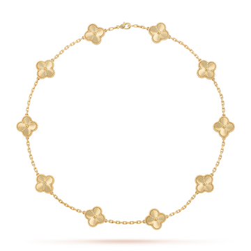 [Super CiCi ]CLOVER 10 MOTIFS LASER NECKLACE