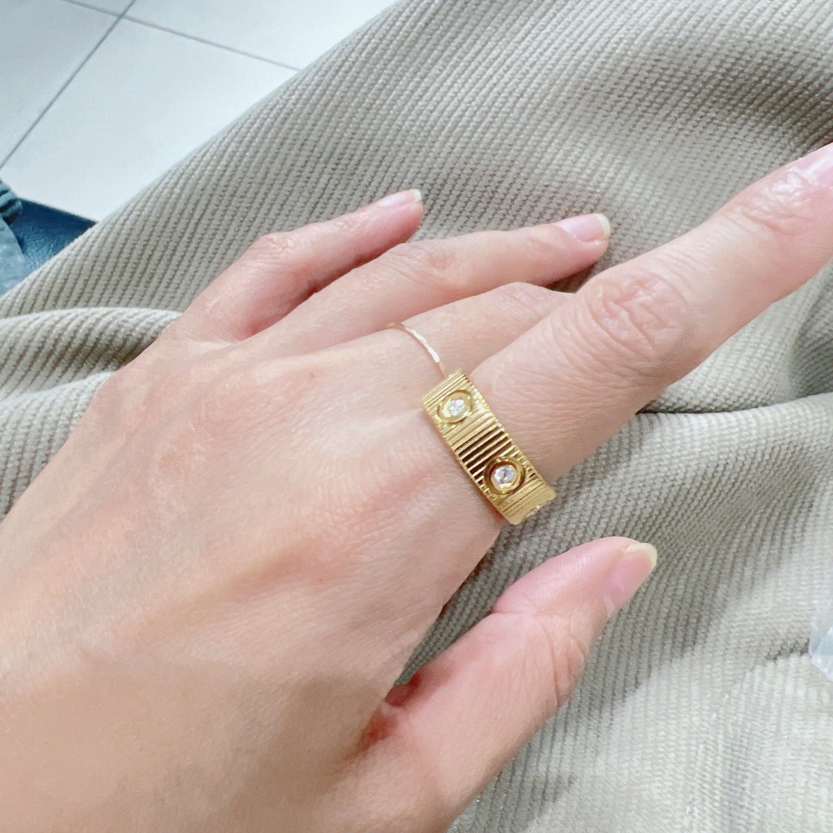 [Super CiCi]LOVE 6,5 MM UNLIMITED 6 DIAMANTEN-RING