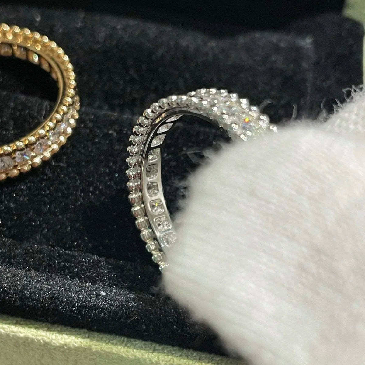 [Super CiCi ]PERLEE DIAMANT-RING AUS ROSÉGOLD
