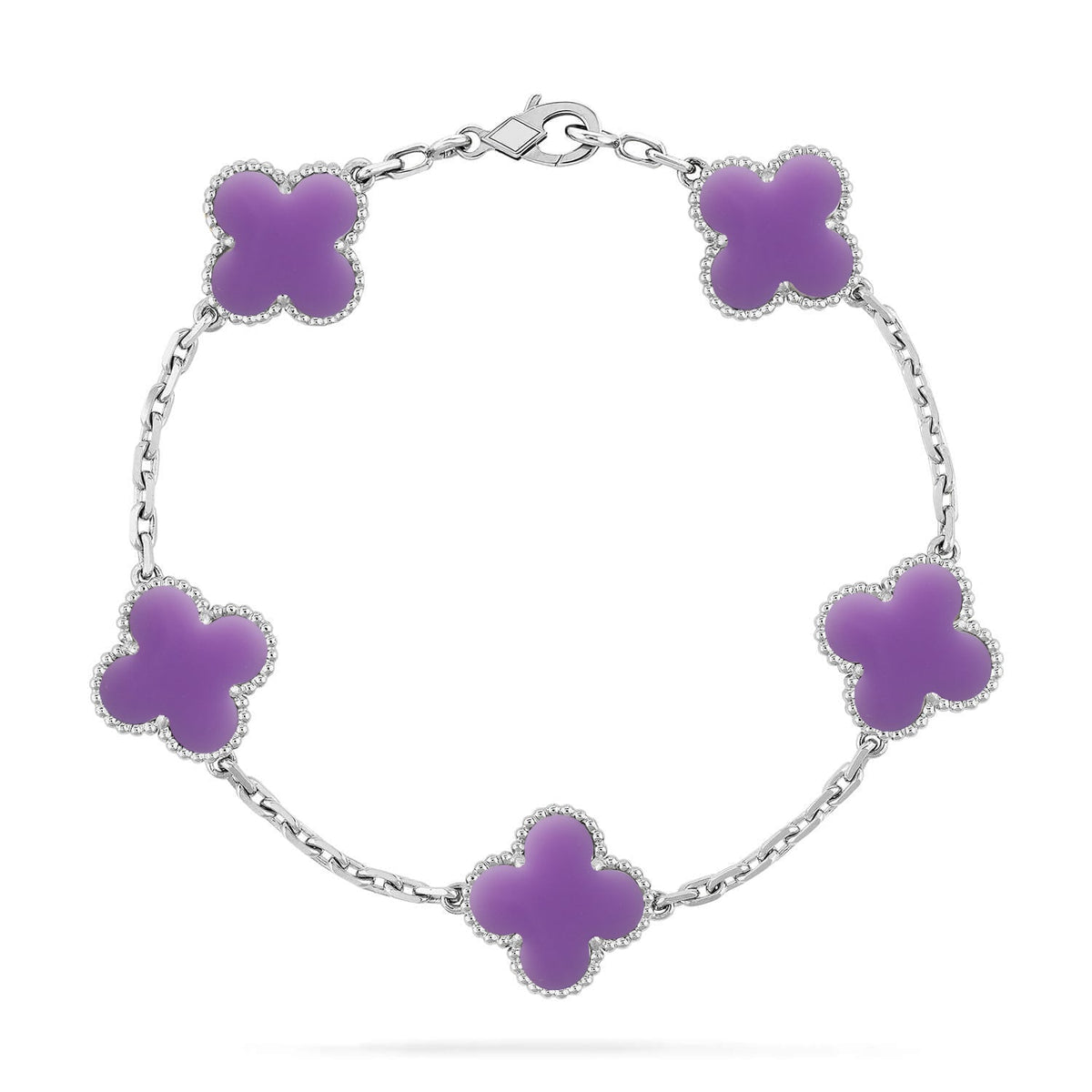 [Super CiCi ]CLOVER 5 MOTIF LIGHT PURPLE BRACELET COLLECTION
