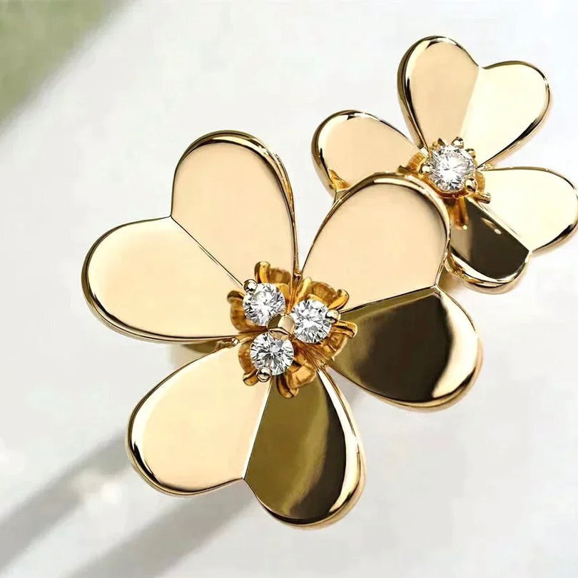 [Super CiCi ]KLEEBLATT COSMOS GOLDDIAMANT-RING