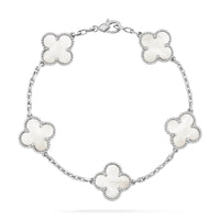 [Bieber Jewelry ]CLOVER SILVER MOP 5 MOTIF BRACELET