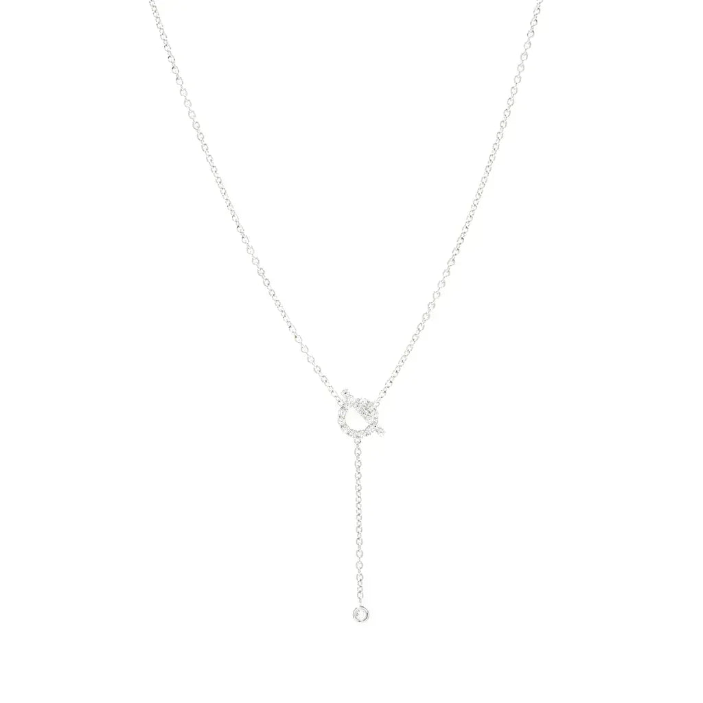 [Super CiCi ]FINESSE SILBER-DIAMANT-HALSKETTE