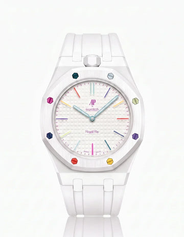 Silicone Strap & Case  Royal Pop Huit Blanc(Customize  Colors)