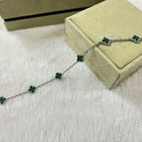 [Bieber Jewelry ]CLOVER 6 MOTIF MALACHITE BRACELET