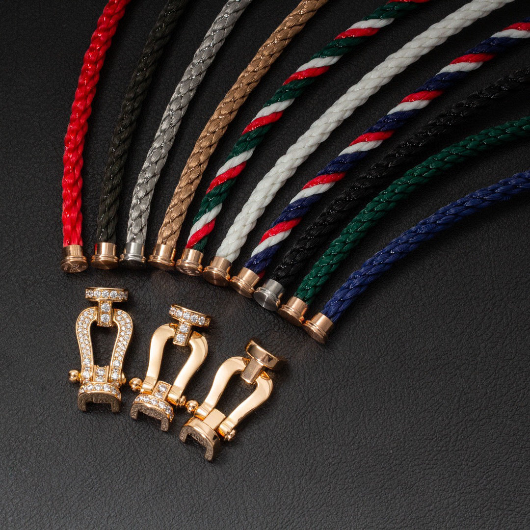 [Super CiCi ]GROSSES HORSESHOE HALF DIAMOND ARMBAND ROSÉGOLD