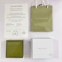 VA Kleeblatt Armband Halskette Ring Schachtel Geschenktasche