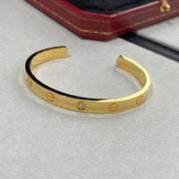 [Bieber Jewelry ]LOVE BRACELET 6.1MM 1 DIAMOND OPEN CUFF