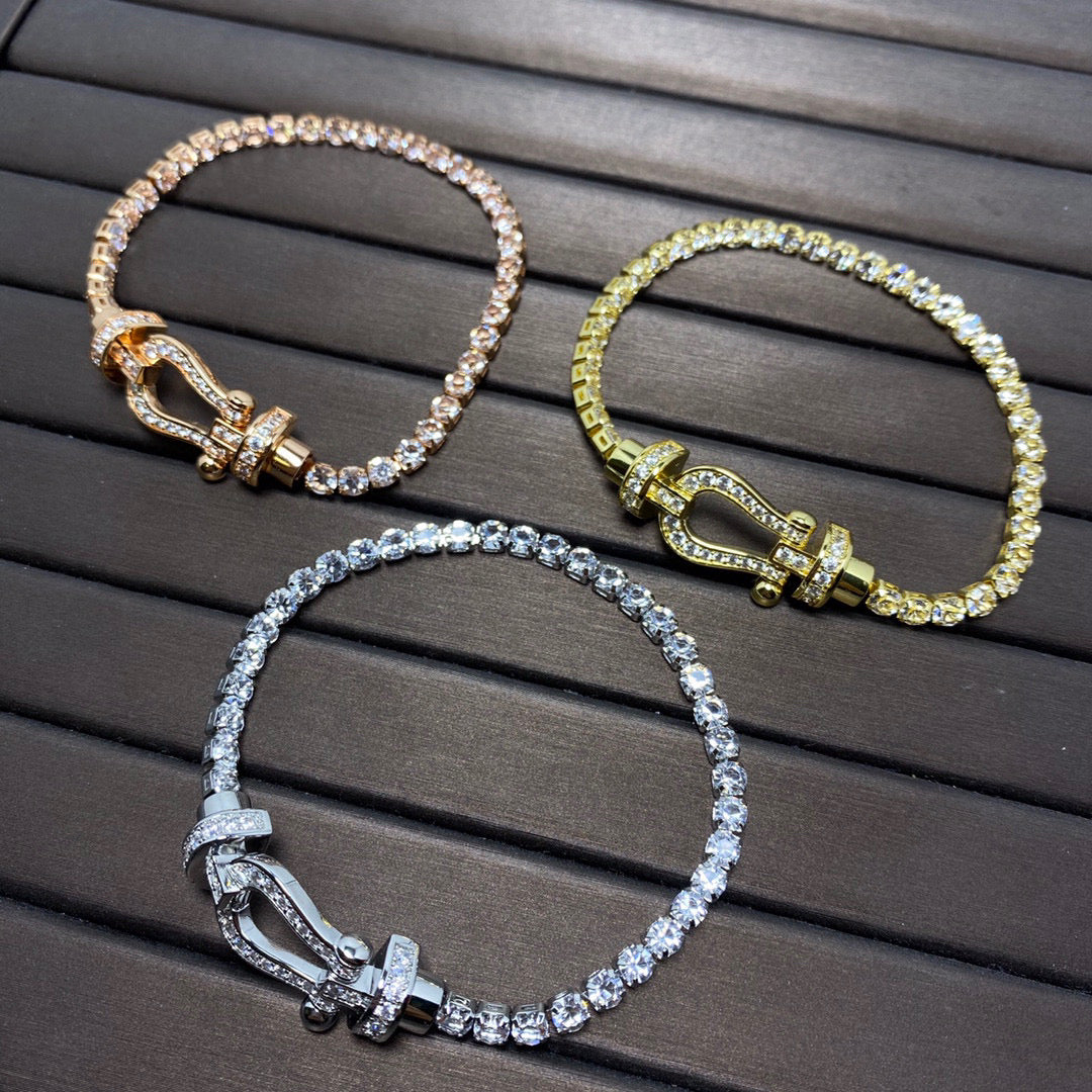 [Super CiCi ]FORCE  HORSESHOE  DIAMOND TENNIS BRACELET