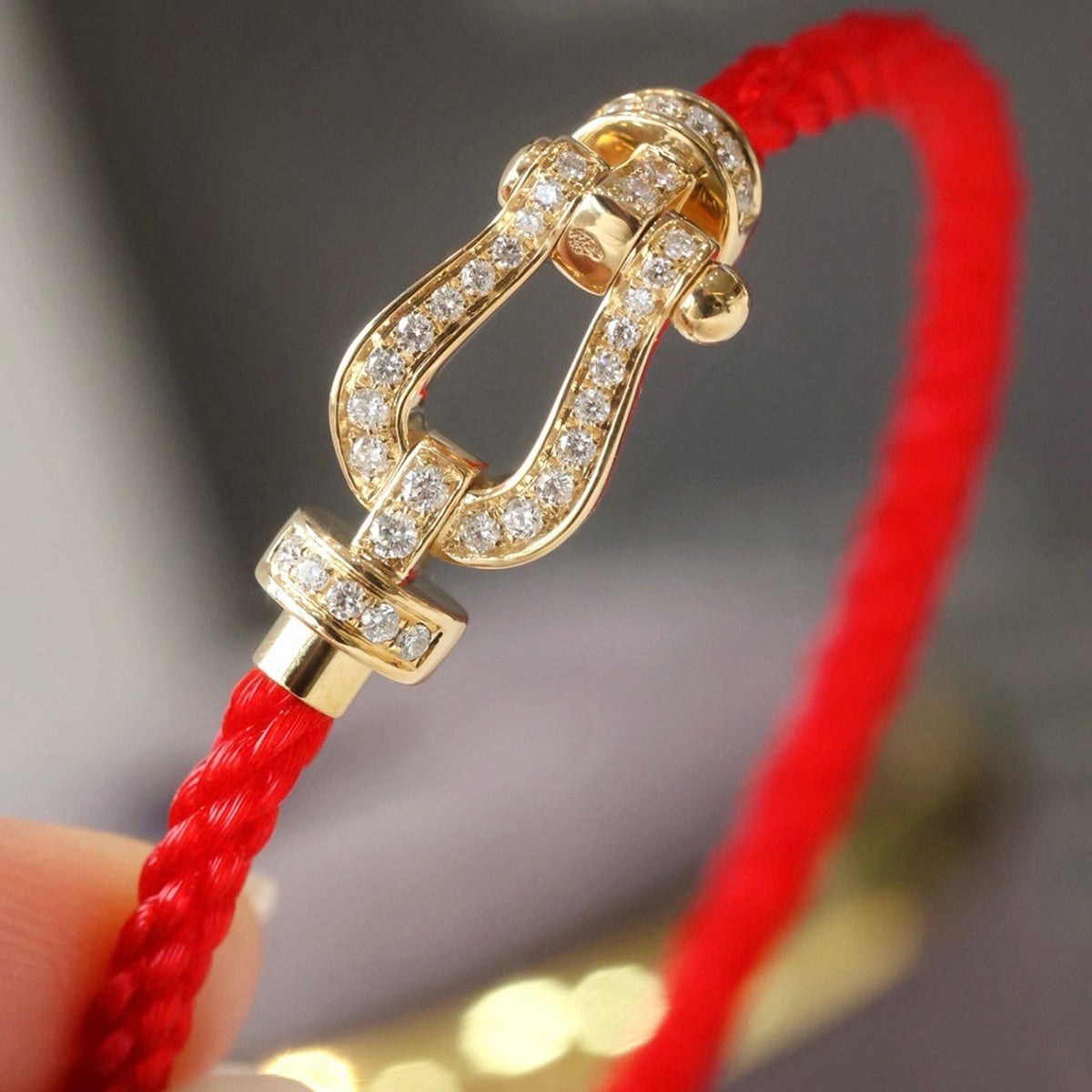 [Super CiCi ]FORCE LARGE HORSESHOE FULL DIAMOND BRACELET SILVER