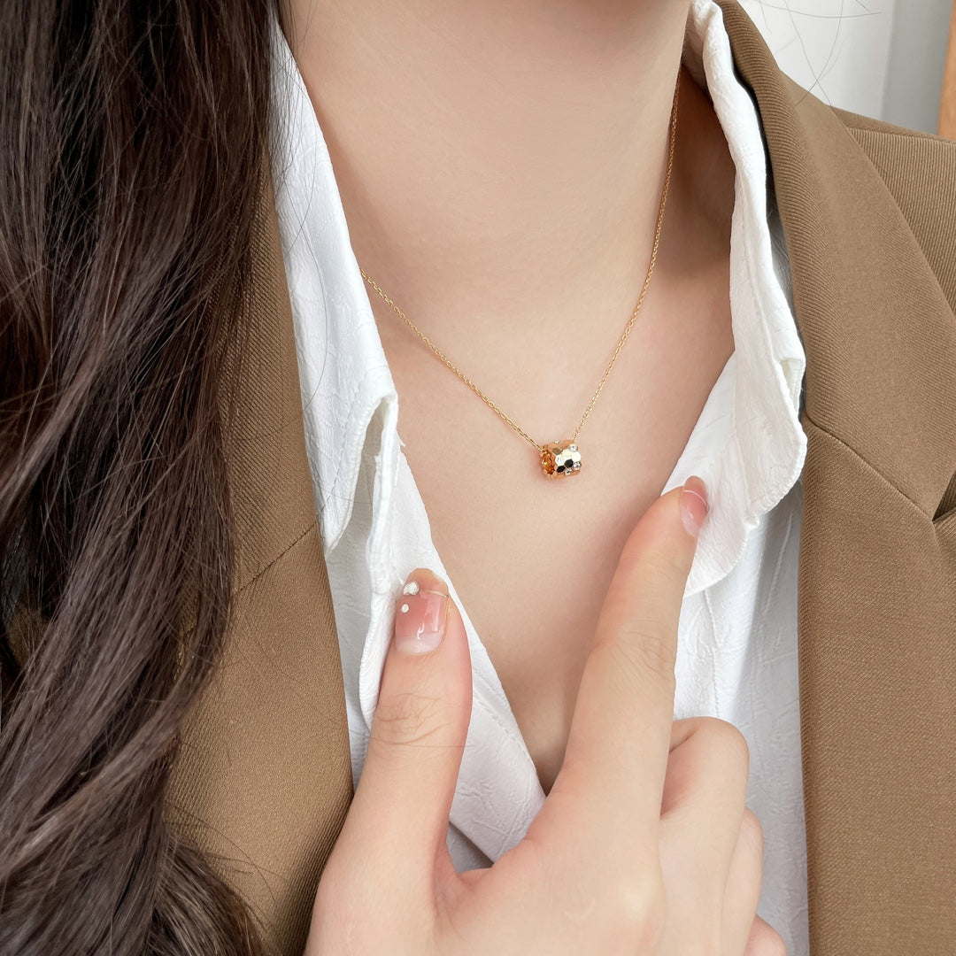 [Super CiCi ]BEE MINI ANHÄNGER DIAMANT-HALSKETTE