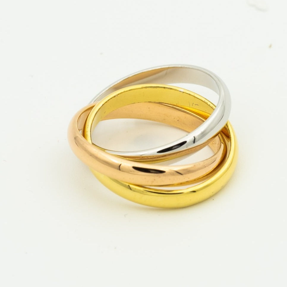[Super CiCi ]TRINITY-RING GOLD ROSÉGOLD SILBER