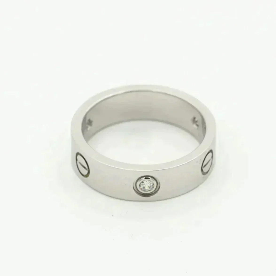 [Super CiCi ]LIEBESRING 5,5MM 3 DIAMANTEN SILBER