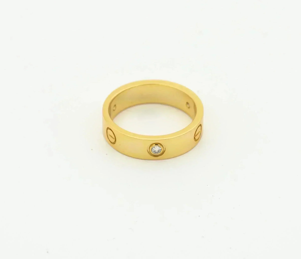 [Super CiCi ]LIEBESRING 4MM 1 DIAMANT GOLD