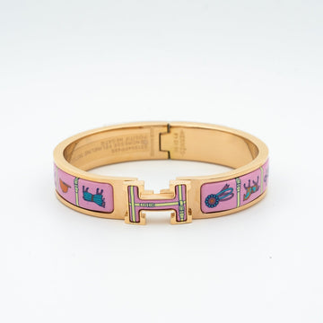 [Super CiCi ]H PINK GOLD BRACELET PINK CERAMIC